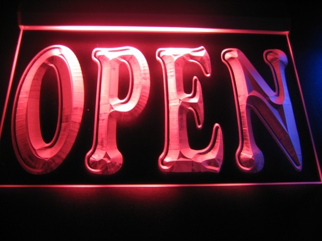 Open Logo Beer Bar Pub Store Light Sign